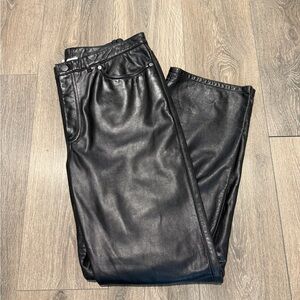 Vintage Black Leather Pants